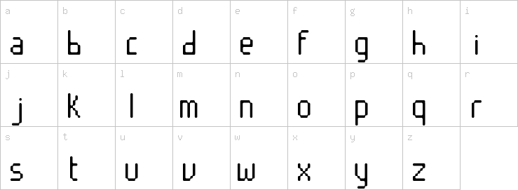 Lowercase characters