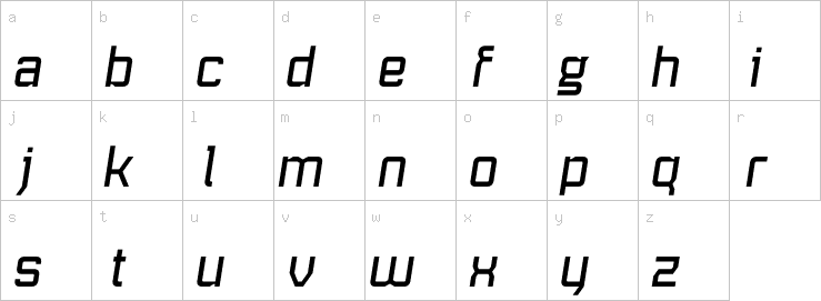 Lowercase characters