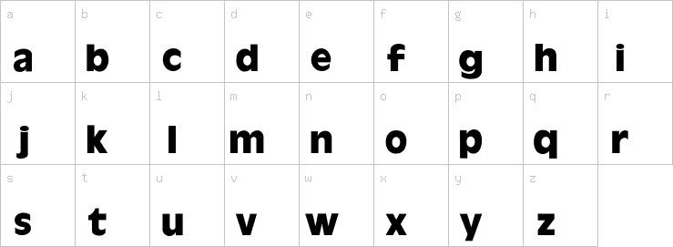 Lowercase characters