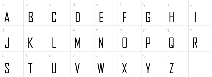 Lowercase characters