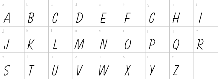 Lowercase characters