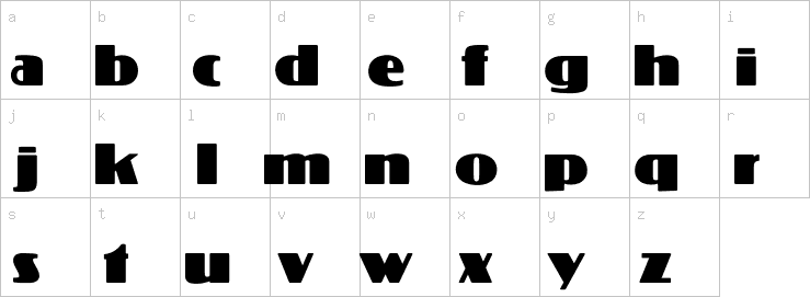 Lowercase characters