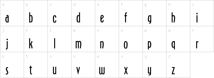 Lowercase characters