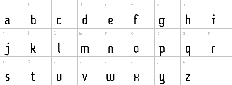 Lowercase characters