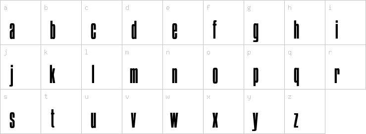 Lowercase characters