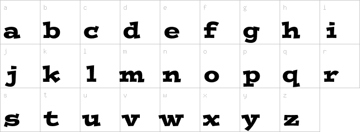 Lowercase characters