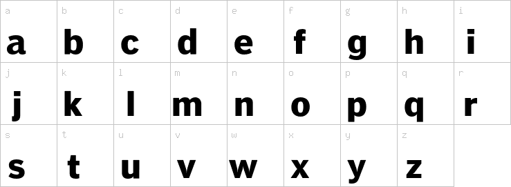 Lowercase characters