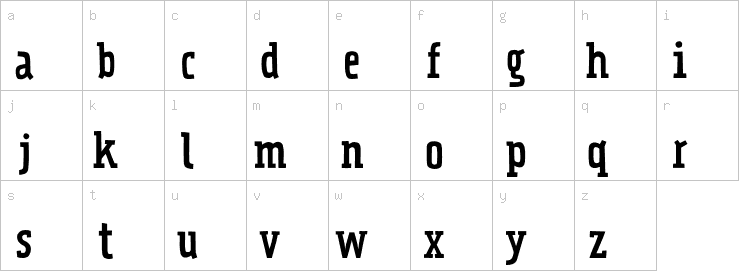 Lowercase characters