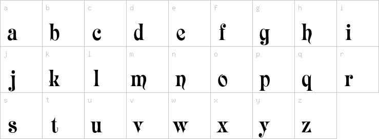 Lowercase characters