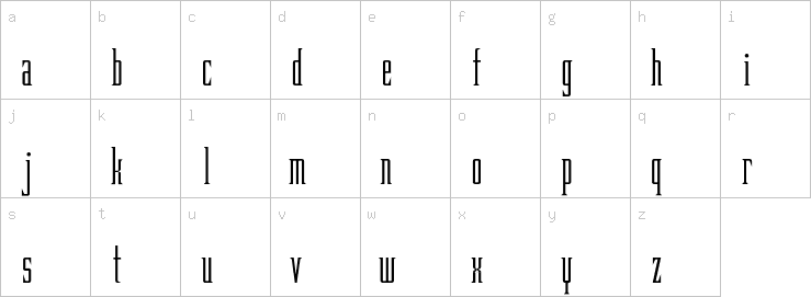 Lowercase characters