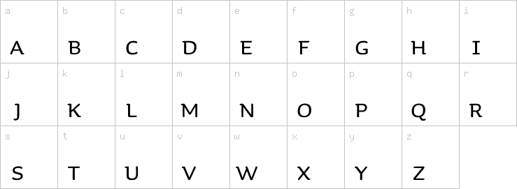 Lowercase characters