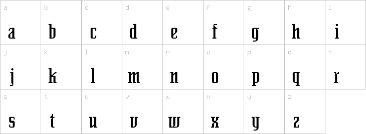 Lowercase characters