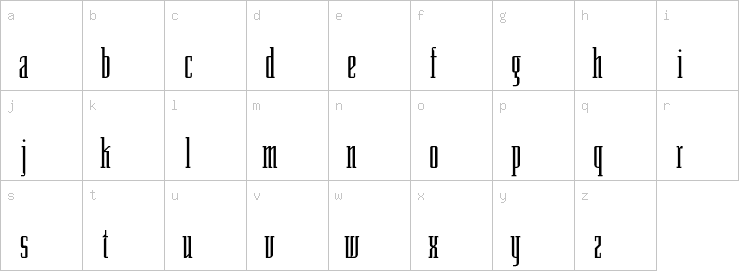 Lowercase characters