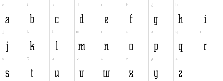 Lowercase characters