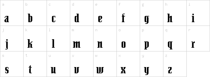 Lowercase characters