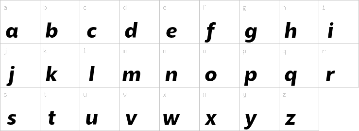 Lowercase characters