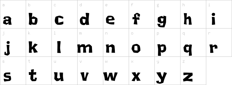 Lowercase characters