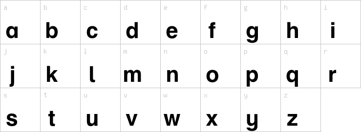 Lowercase characters