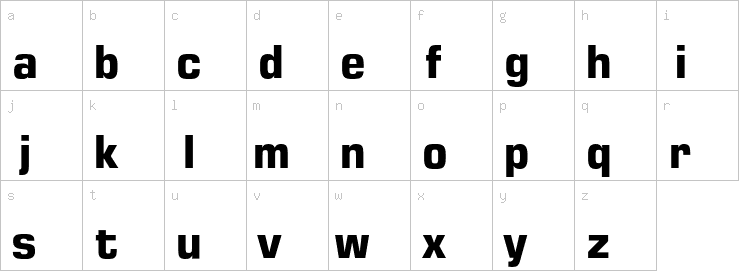 Lowercase characters