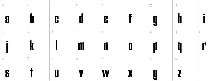 Lowercase characters