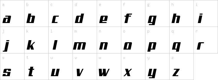 Lowercase characters