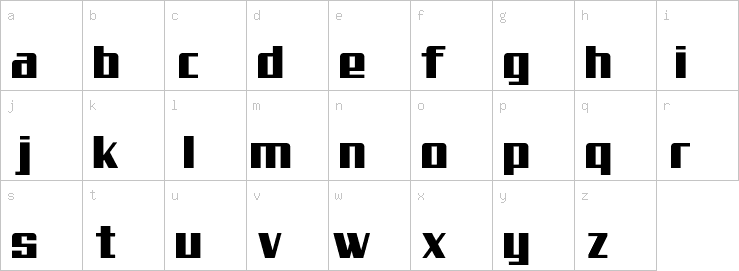 Lowercase characters