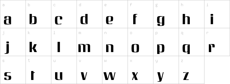 Lowercase characters