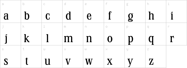 Lowercase characters