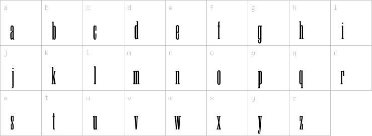 Lowercase characters