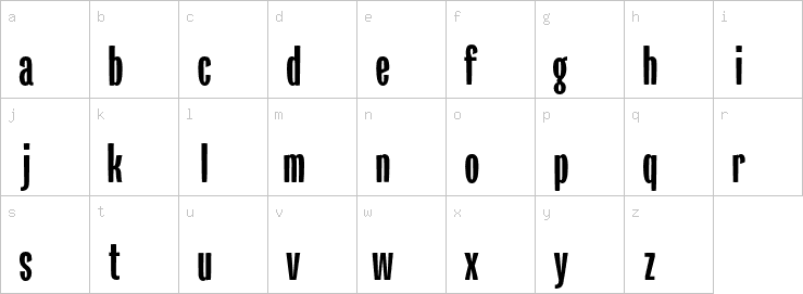 Lowercase characters