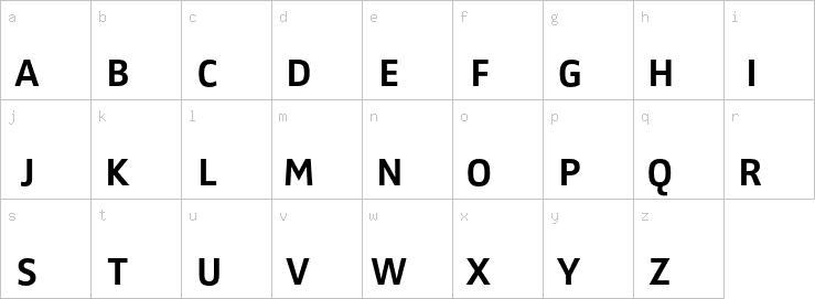 Lowercase characters