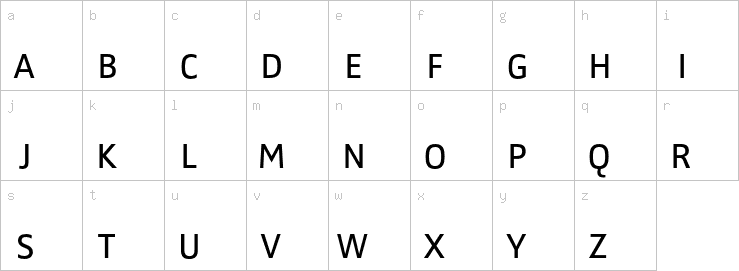 Lowercase characters