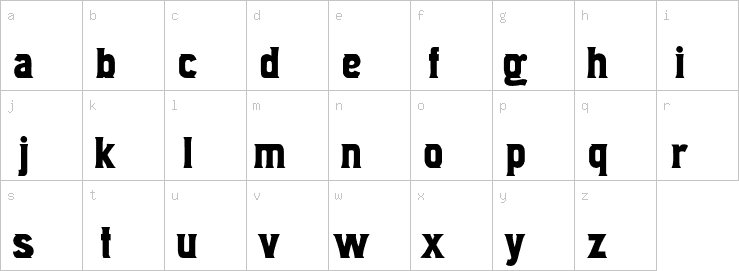 Lowercase characters