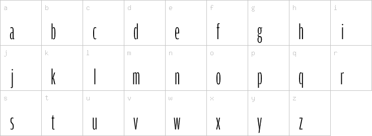 Lowercase characters