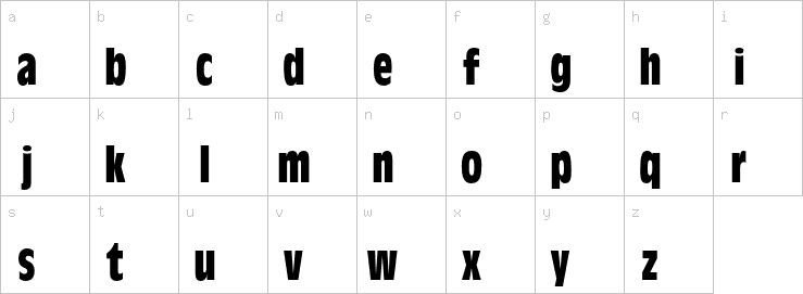 Lowercase characters