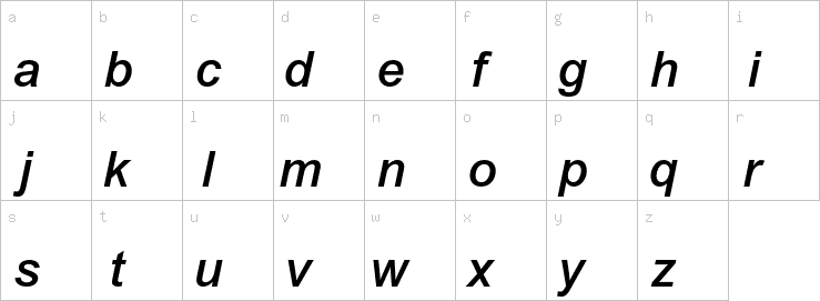 Lowercase characters