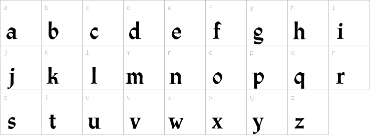 Lowercase characters