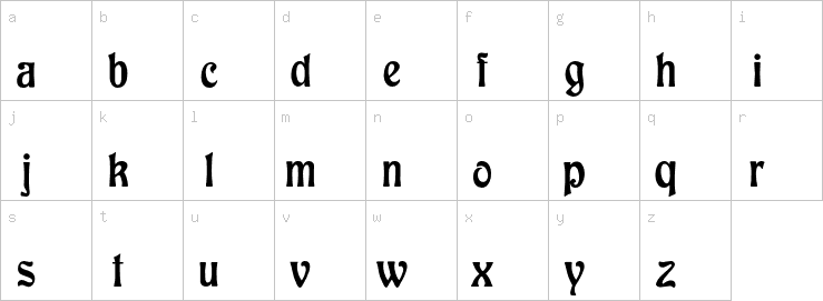 Lowercase characters