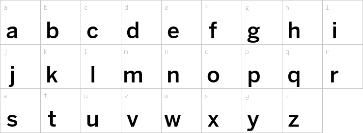 Lowercase characters