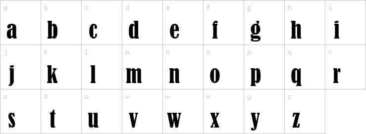 Lowercase characters