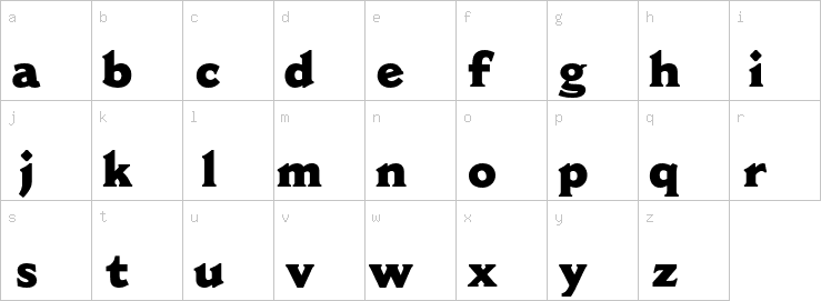 Lowercase characters