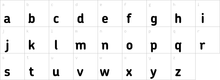 Lowercase characters