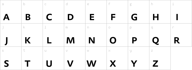 Lowercase characters