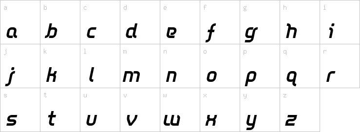 Lowercase characters