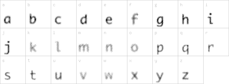 Lowercase characters