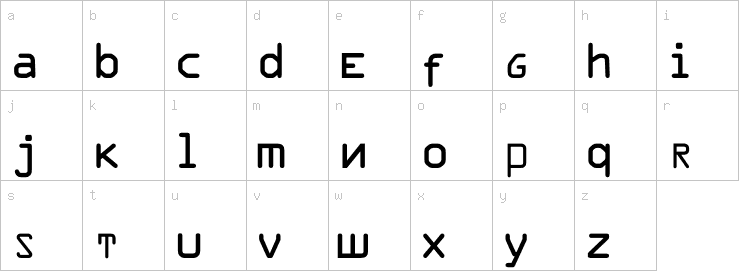 Lowercase characters