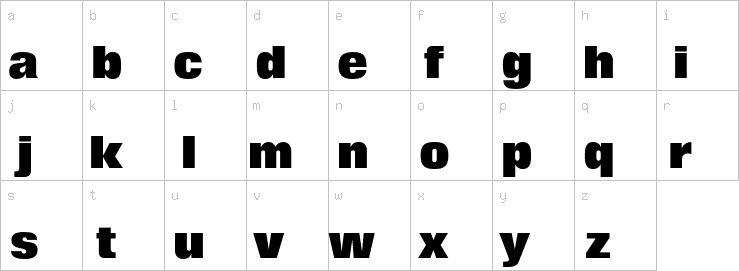 Lowercase characters