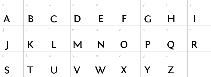 Lowercase characters