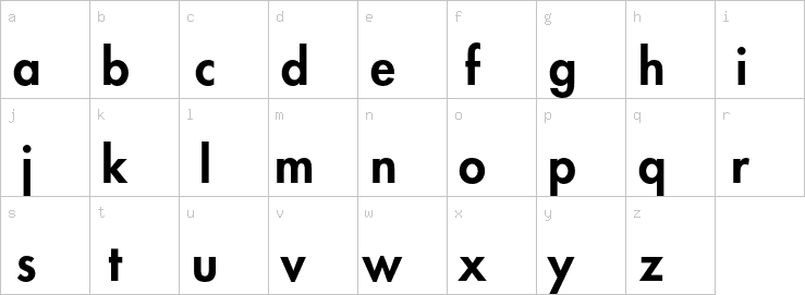 Lowercase characters