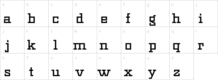 Lowercase characters